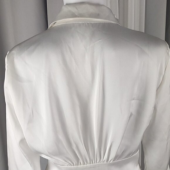Marycrafts White Long Sleeve 2 Button Dress Size 8 (NWT) - Picture 4 of 12